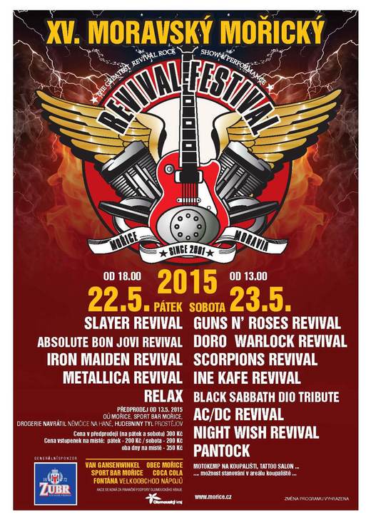 Plakát Revival festival Mořice 2015